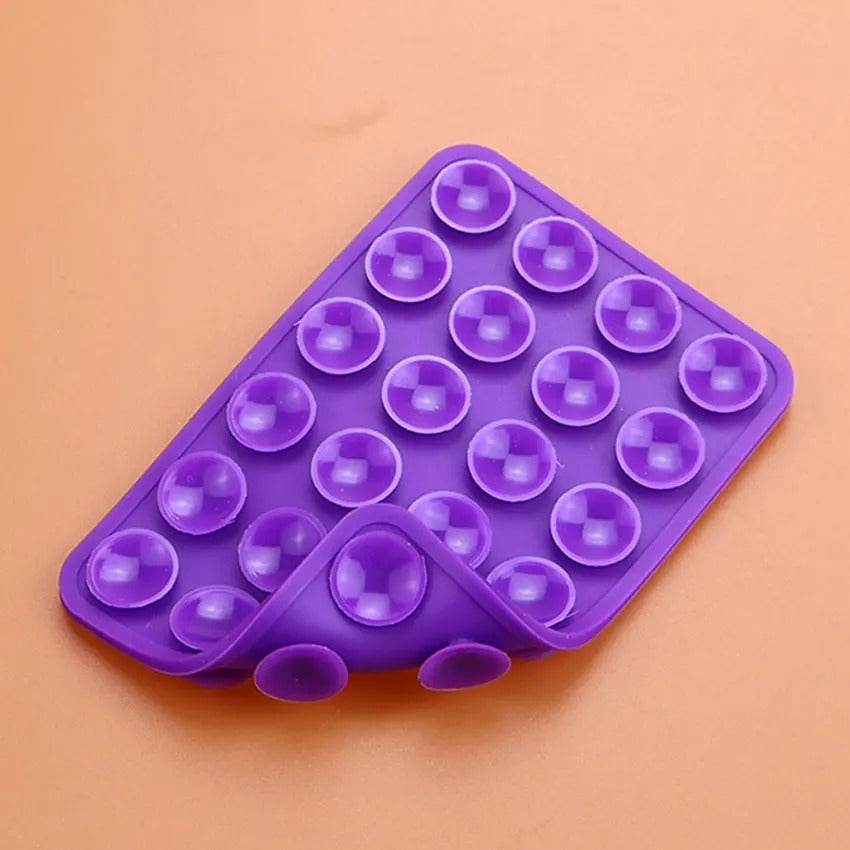 Double-Sided Silicone Phone Wall Mount – 2-Pack Suction Grip