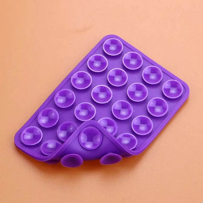 Double-Sided Silicone Phone Wall Mount – 2-Pack Suction Grip