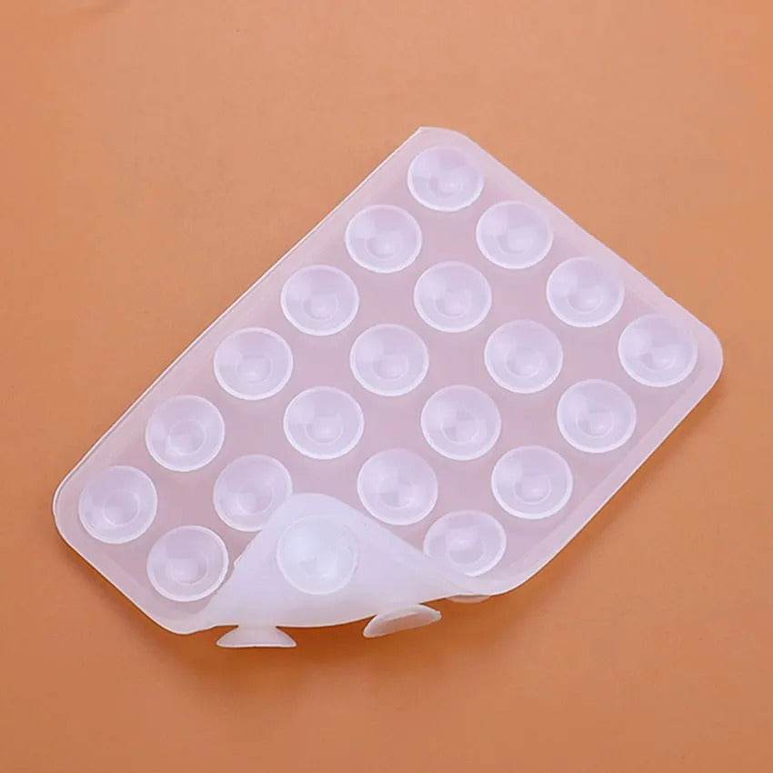 Double-Sided Silicone Phone Wall Mount – 2-Pack Suction Grip