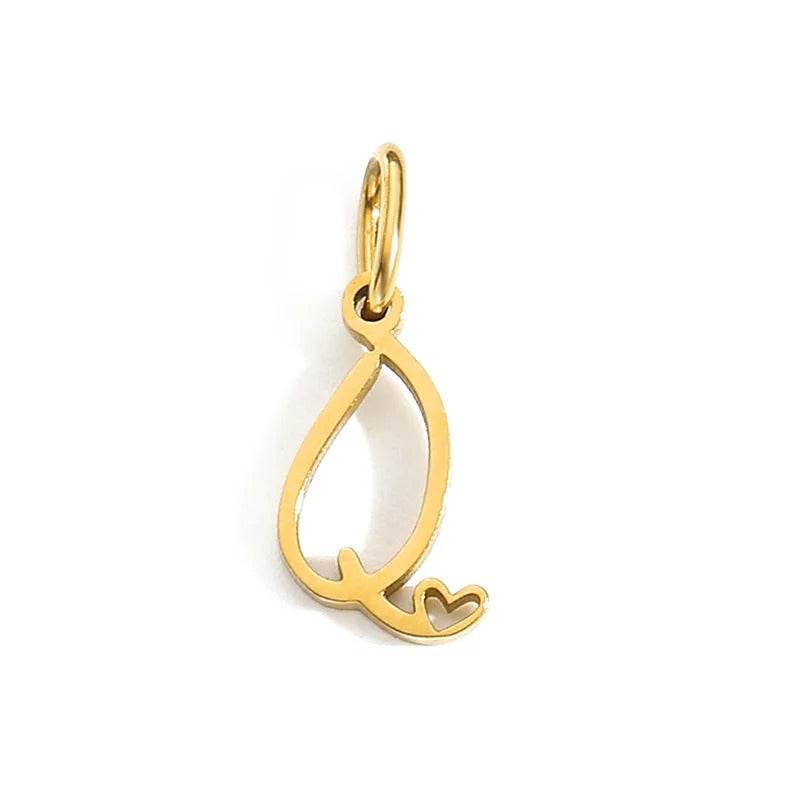 Gold Letter Pendant Necklace for Women – A-Z Alphabet Zircon Crystal Choker, Snake Chain Jewelry Gift