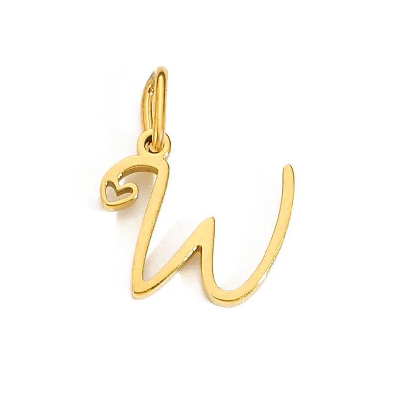 Gold Letter Pendant Necklace for Women – A-Z Alphabet Zircon Crystal Choker, Snake Chain Jewelry Gift