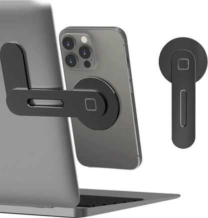 Foldable Magnetic Laptop Phone Holder – Aluminum Side Mount Clip