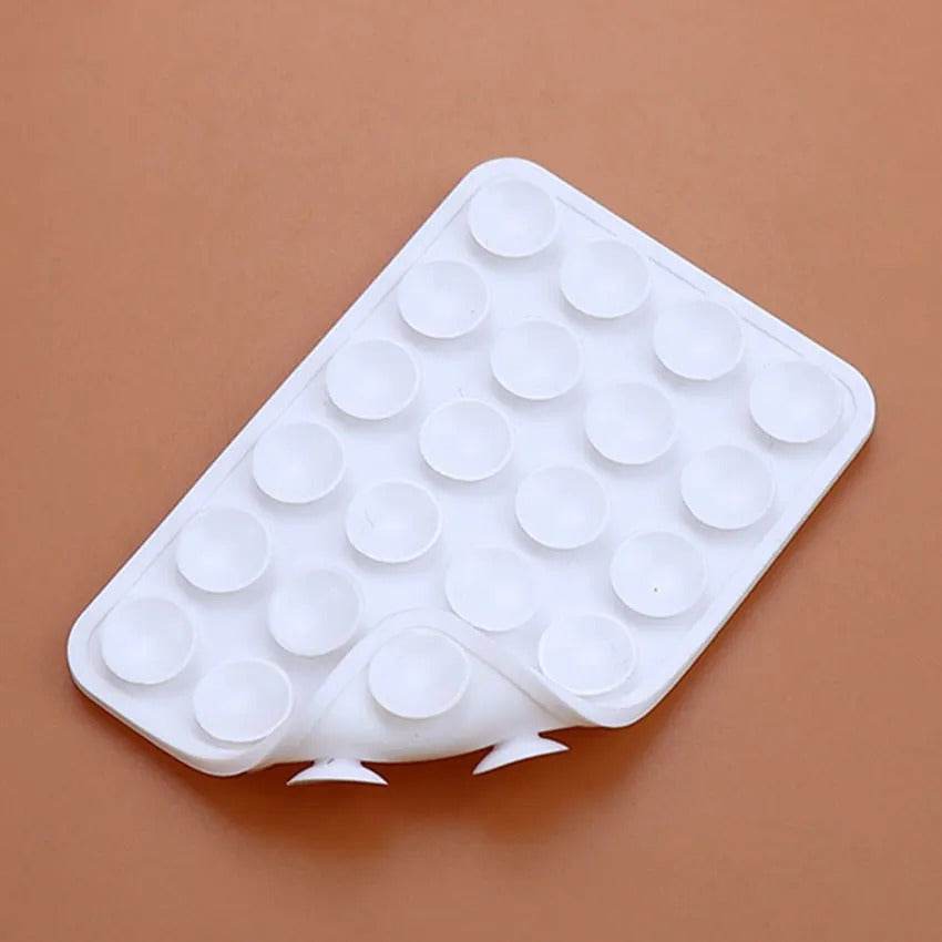 Double-Sided Silicone Phone Wall Mount – 2-Pack Suction Grip