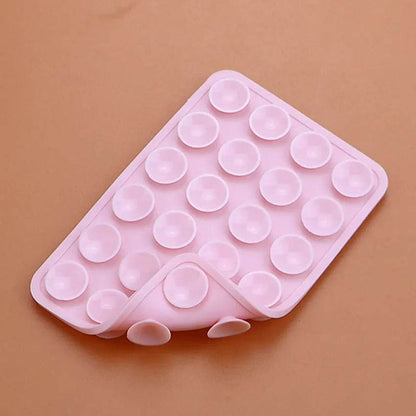 2pcs Double-Sided Silicone Phone Wall Mount with Suction Grip