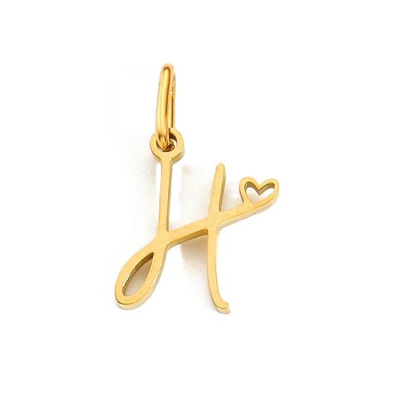 Gold Letter Pendant Necklace for Women – A-Z Alphabet Zircon Crystal Choker, Snake Chain Jewelry Gift