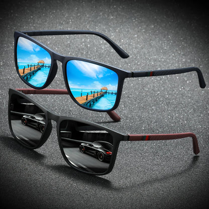 Square Polarized Sunglasses – UV protection Anti-Glare Mirror Shades