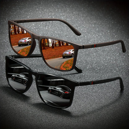 Square Polarized Sunglasses – UV protection Anti-Glare Mirror Shades