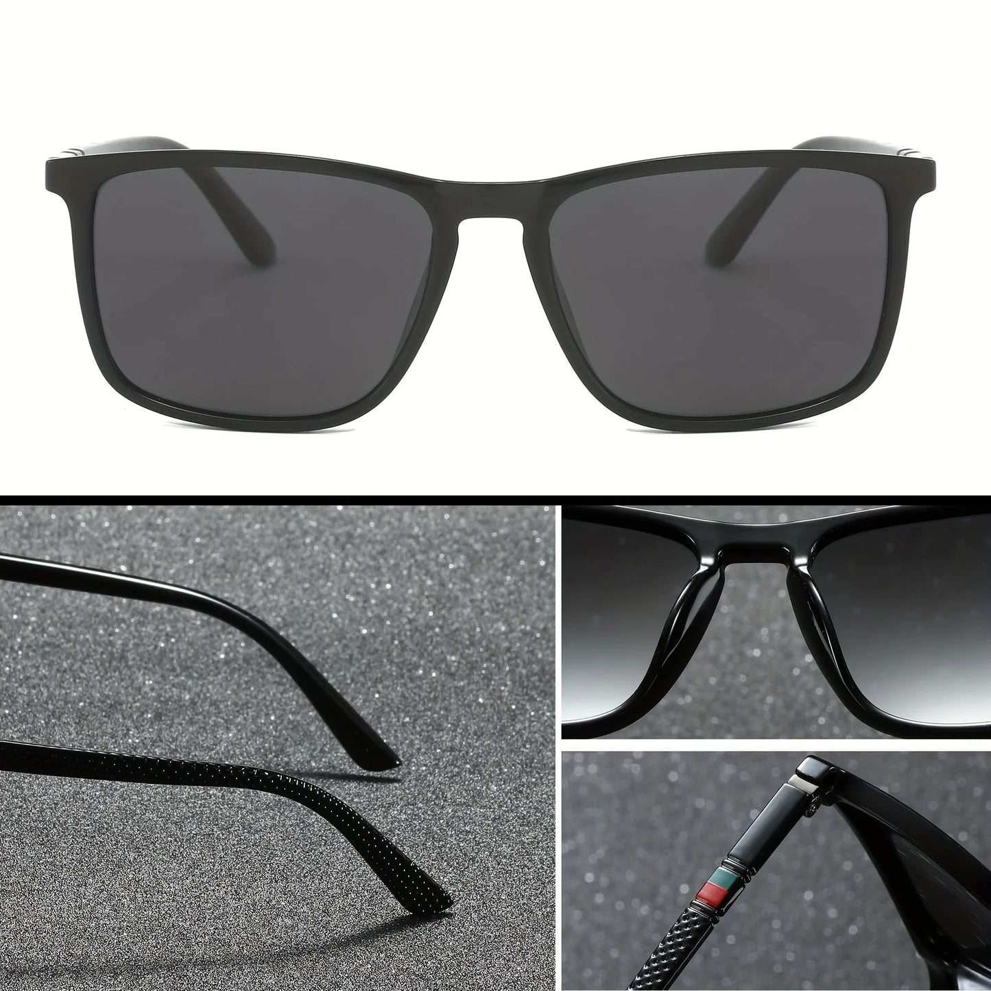 Square Polarized Sunglasses – UV protection Anti-Glare Mirror Shades