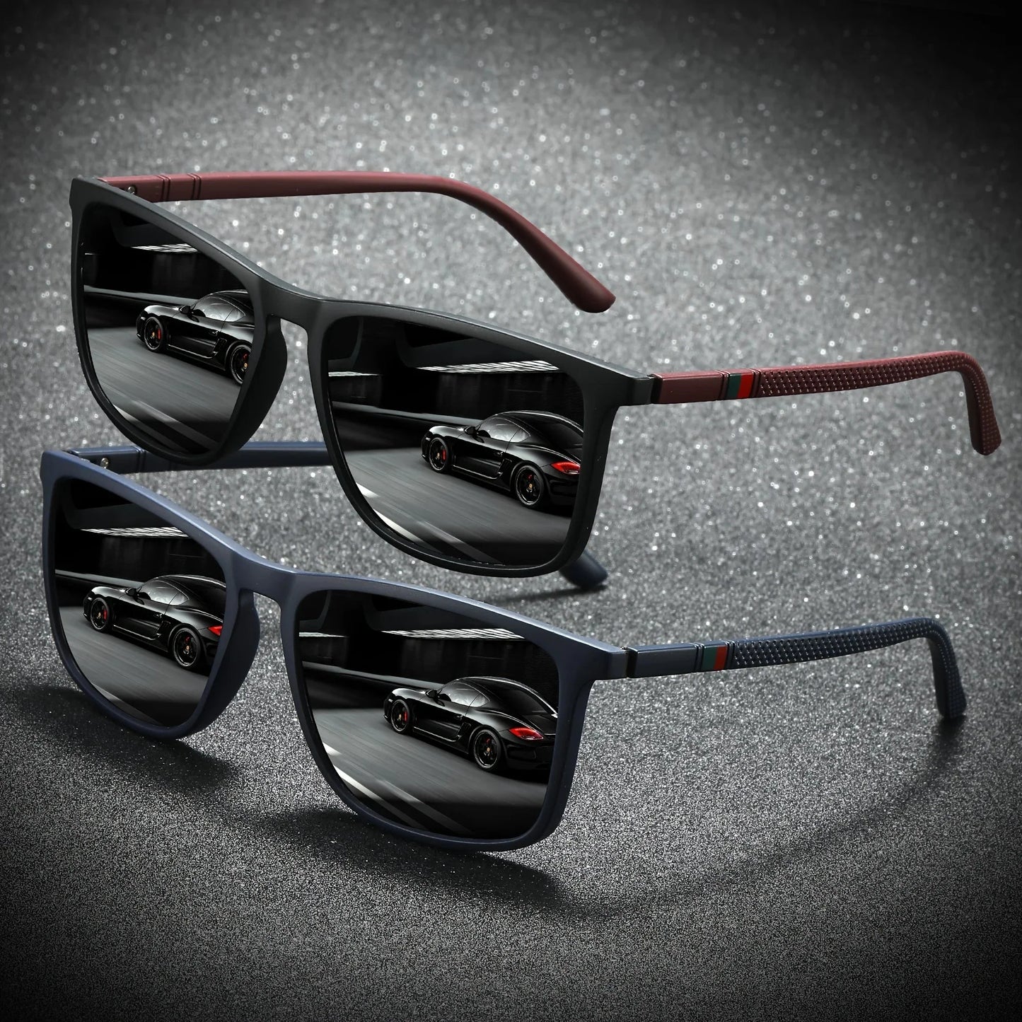 Square Polarized Sunglasses – UV protection Anti-Glare Mirror Shades