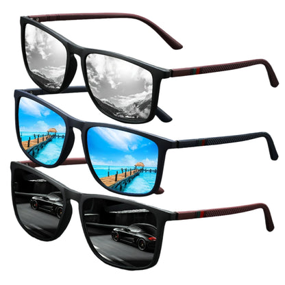 Square Polarized Sunglasses – UV protection Anti-Glare Mirror Shades