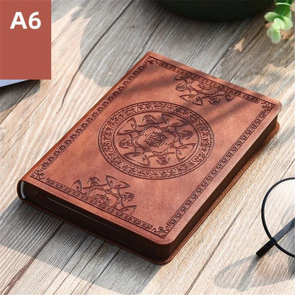 Vintage Leather Notebook | A6 Portable Diary and Journal for Daily Writing