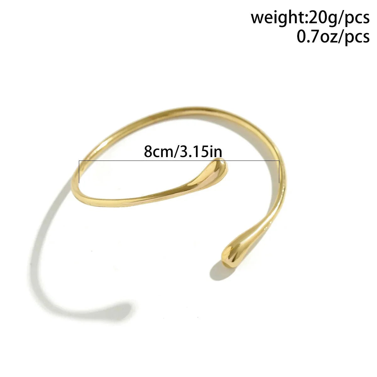 Vintage Water Drop Upper Arm Bracelet | Adjustable Geometric Bangle for Women