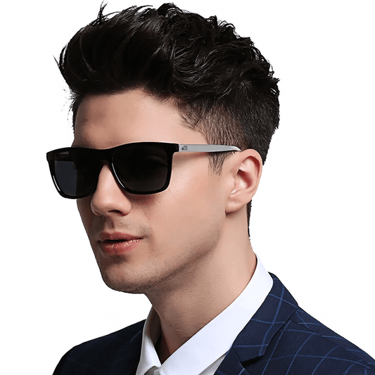 Men’s Polarized Square Sunglasses – UV protection Anti-Reflective Mirror