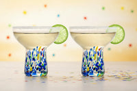 Set of 2-14oz Luxury Hand Blown Large Stemless Margarita Glasses