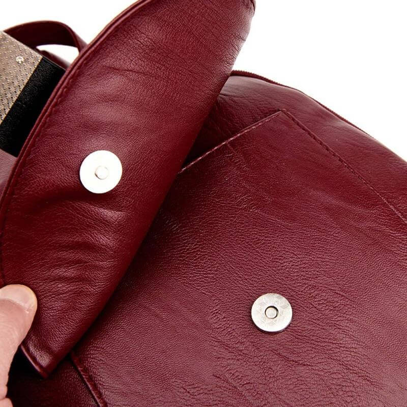 Genuine Leather Backpack for Women Water Resistant Anti Theft Travel Bag
