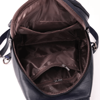 Genuine Leather Backpack for Women Water Resistant Anti Theft Travel Bag