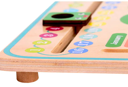 7-in-1 Standing Weather Calendar Clock for Kids