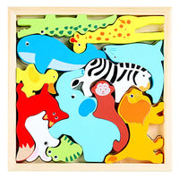 3D Cartoon Animal Wooden Puzzle
