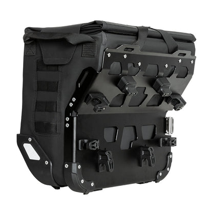 LOBOO Wanderer Series 30L+40L Dual-Purpose Waterproof Side Bags — IPX6 Rated, PP Support Board, Corner Protector, Exhaust-Avoid Design, Anti-Theft System (Requires LOBOO Side Racks)