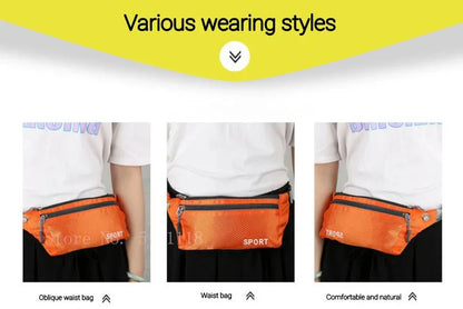 Waterproof Sports Waist Bag – Lightweight Chest & Shoulder Zip Pouch