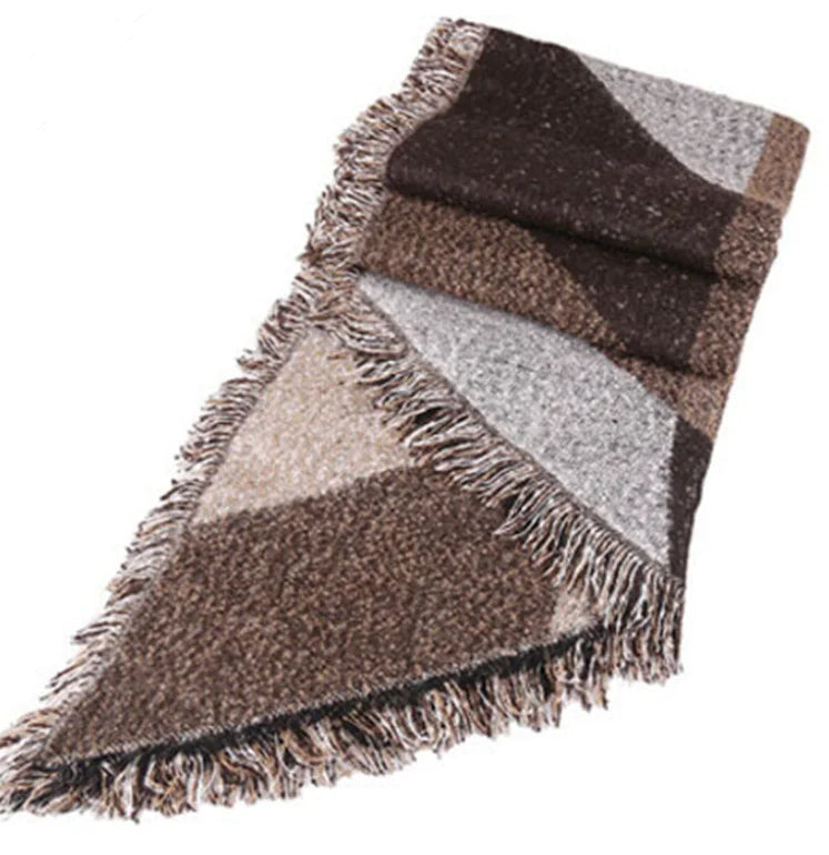 Cashmere Scarf, Checkered Shawl