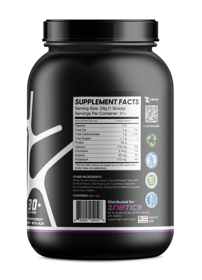 Whey Isolate Protein – Chocolate 2LB | 25g Protein, Zero Sugar