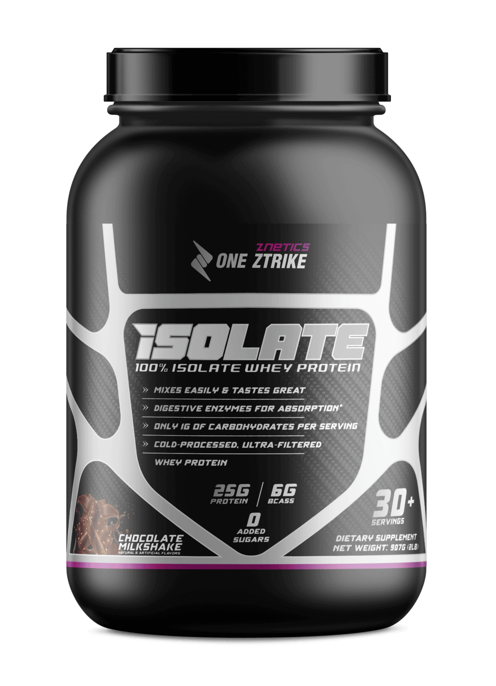 Whey Isolate Protein – Chocolate 2LB | 25g Protein, Zero Sugar