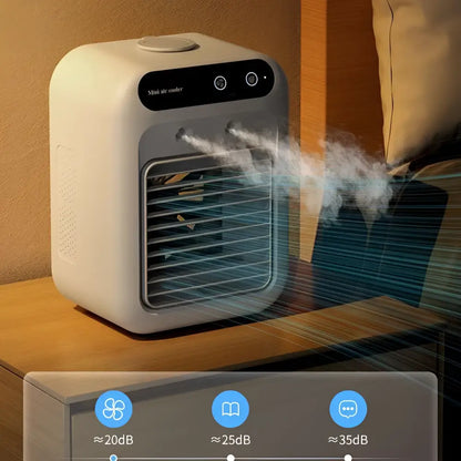 White Portable Air Conditioner Mini Cooler Fan