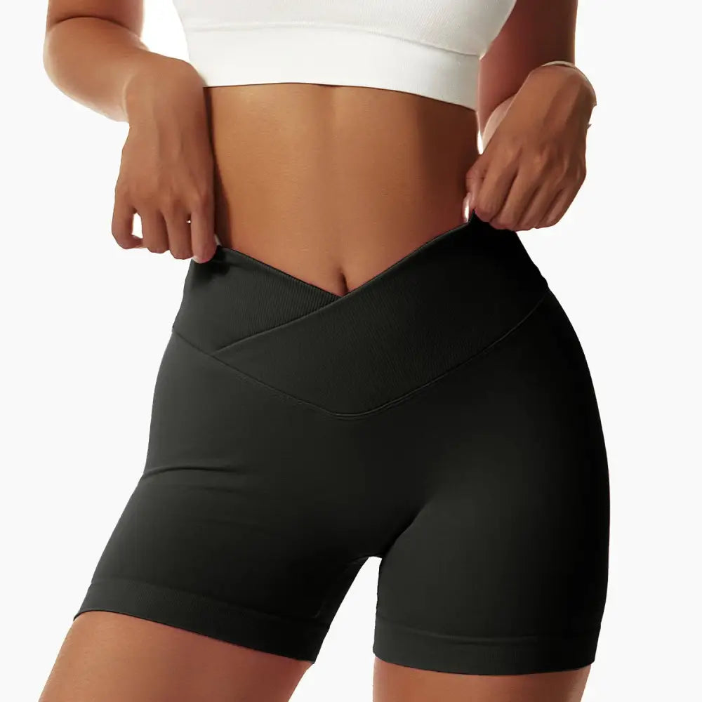 White Tight Seamless Sports Shorts