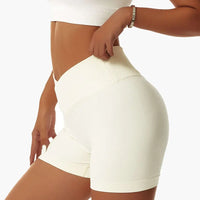 White Tight Seamless Sports Shorts