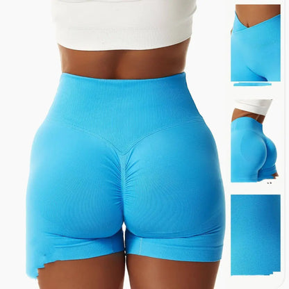 White Tight Seamless Sports Shorts