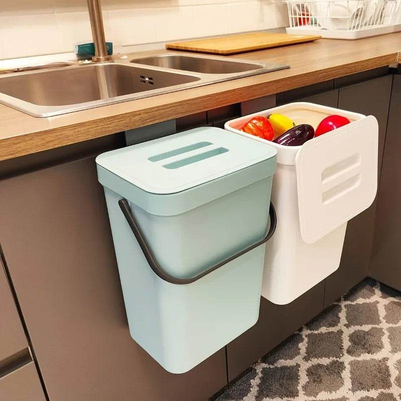 Space Saving Trash Can with Silent Lid