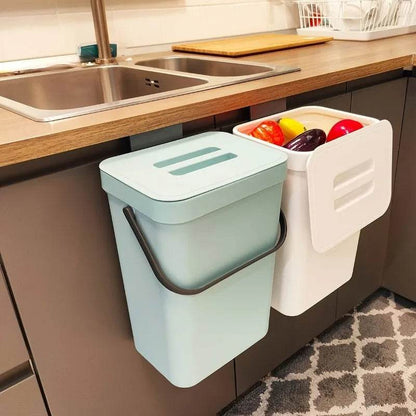 Space Saving Trash Can with Silent Lid