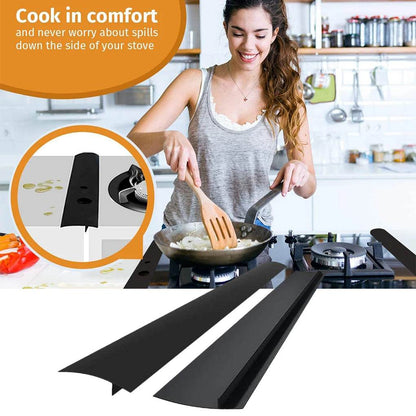 Bande d'étanchéité en silicone pour la protection de la cuisinière et du comptoir de cuisine – Anti-huile et anti-éclaboussures