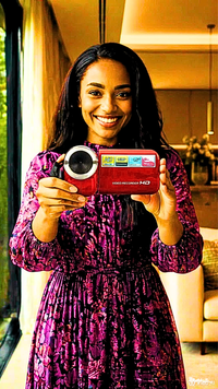 Red Mini Digital Camcorder HD Video Recorder | 16MP 720p 1.5" LCD 8x Zoom Compact DV Camera