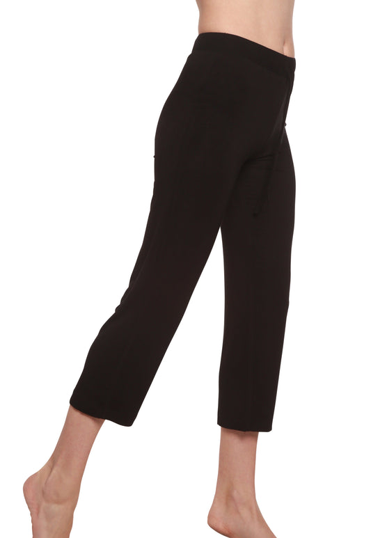 Pantalones de salón de viscosa de bambú para mujer