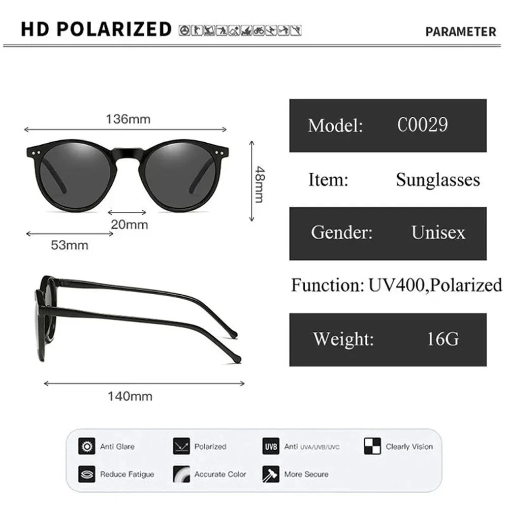 Women’s Polarized Cat Eye Sunglasses – UV Protection