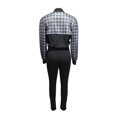 Women’s Sleeveless Casual 2-Piece Plaid Set