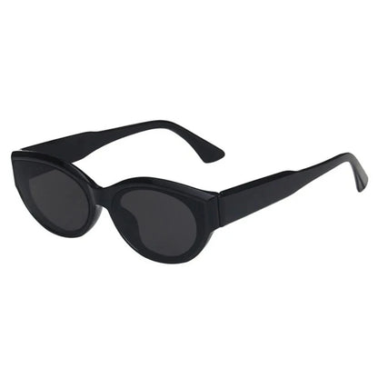 Women’s Small Cat Eye Sunglasses | Vintage Oval Fashion Shades with Mirror Lenses
