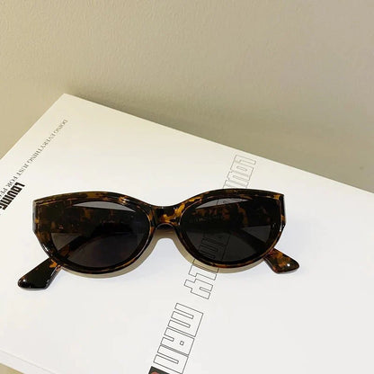 Women’s Small Cat Eye Sunglasses | Vintage Oval Fashion Shades with Mirror Lenses