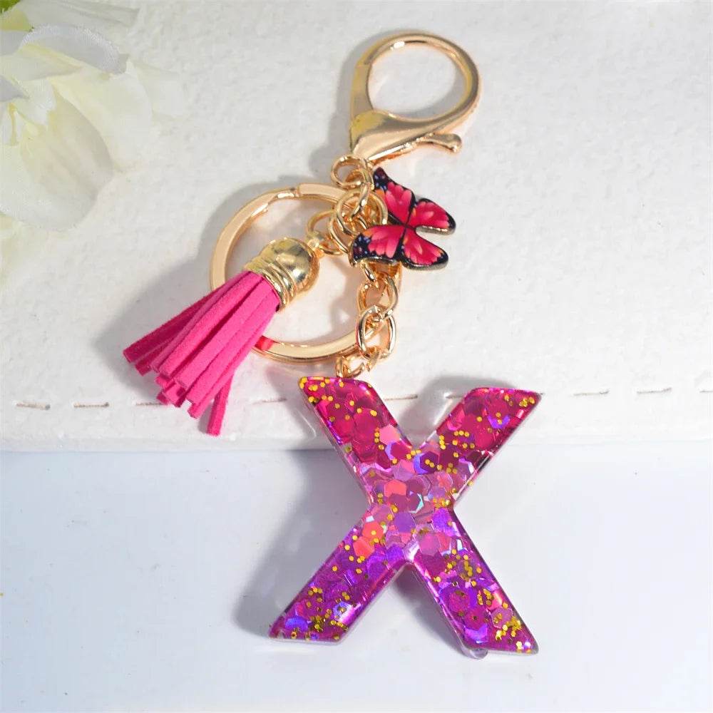 Personalized Butterfly Tassel Keychain 💖