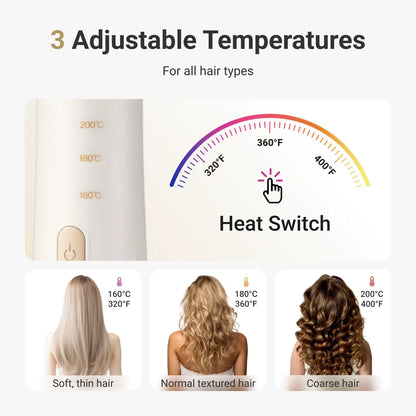 xCool 3-in-1 Automatic Rotating Curling Wand Set