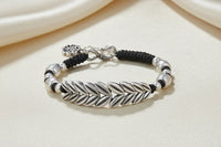 S999 Sterling Silver Handwoven Barley Bracelet