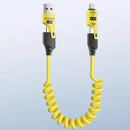 65W Quick Charger Spring USB Cable – Fast Charging Durable Cord (65W USB cable)
