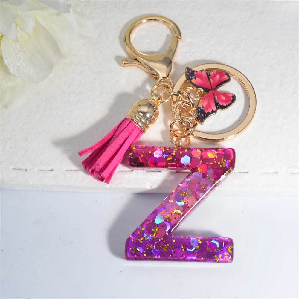 Personalized Butterfly Tassel Keychain 💖
